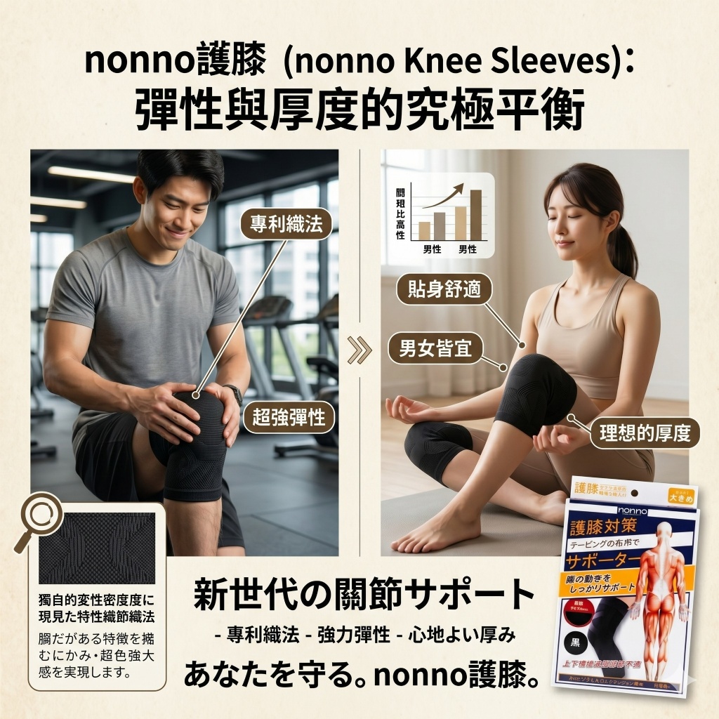日本技術 儂儂 non-no 繃帶加壓式 護膝/護肘 2入裝 — 圖 10
