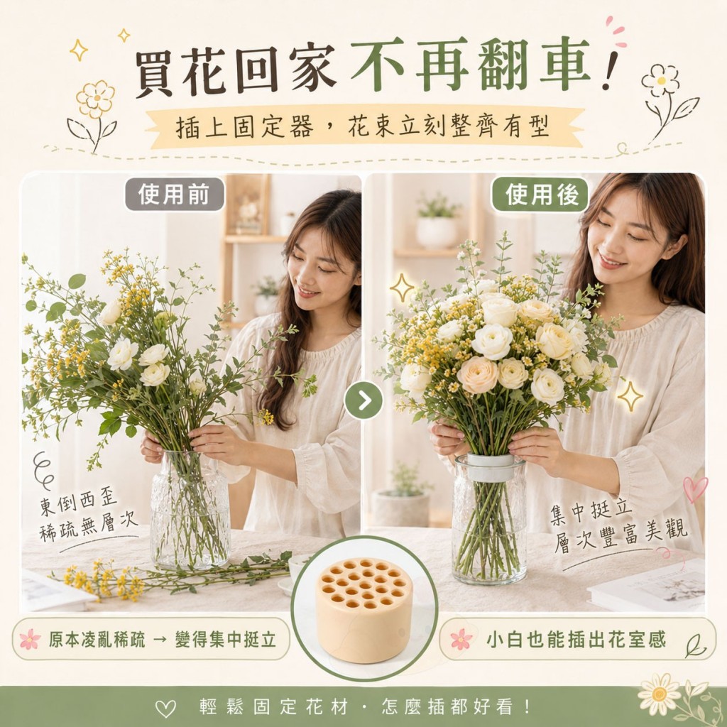 (2包)【大號】花束不走鐘插花固定器5入 — 圖 2