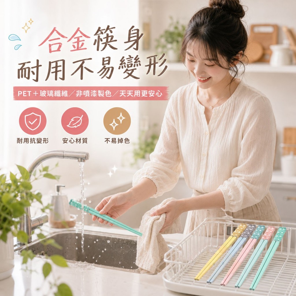 筷樂食刻櫻花合金筷 5雙一包 — 圖 2