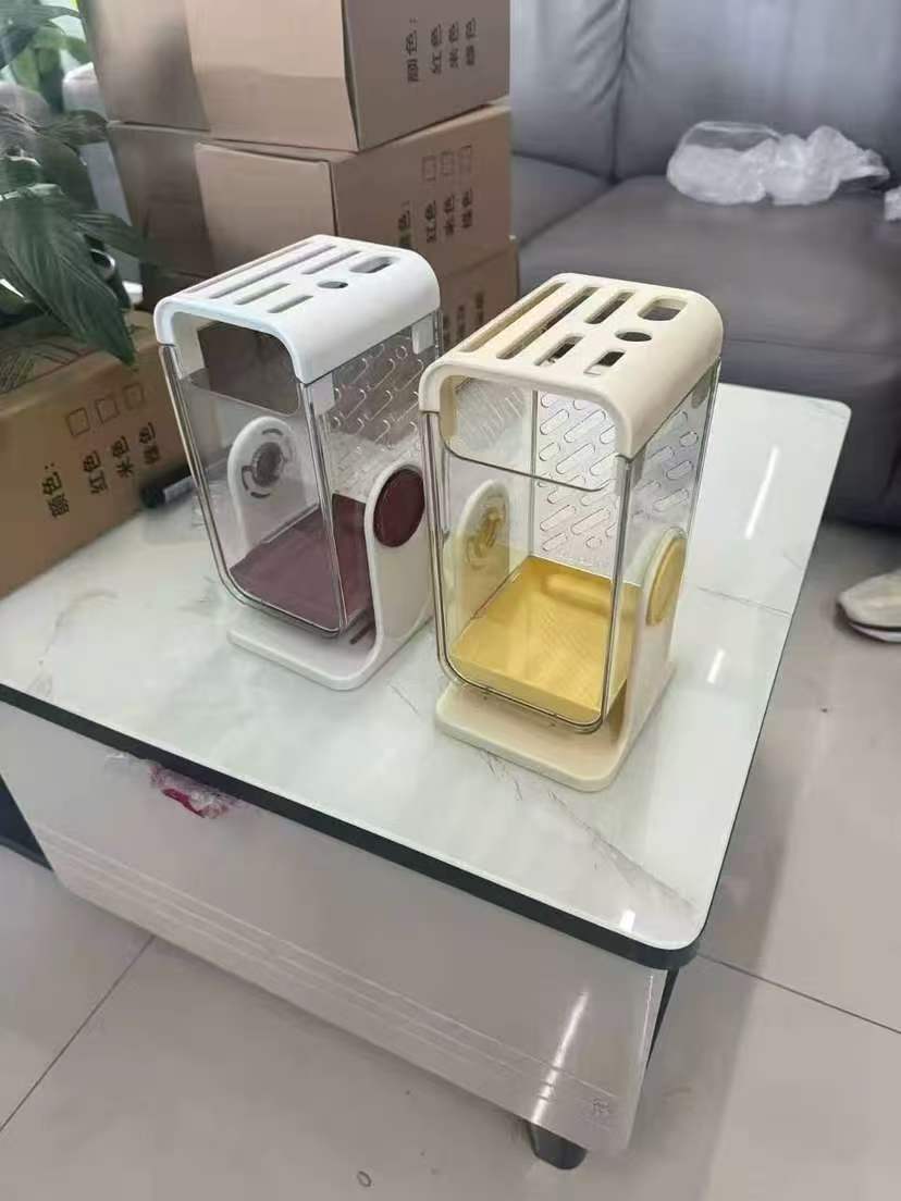 復古多功能壁掛平放透明瀝水通風廚房旋轉刀架 — 圖 6