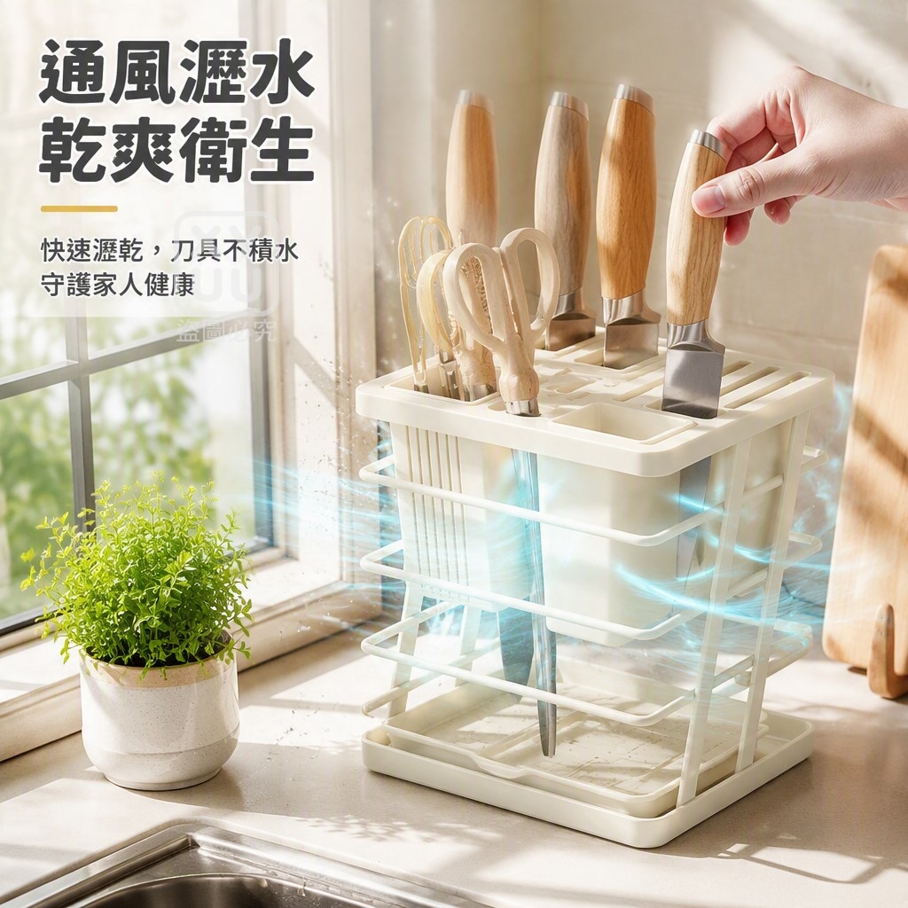 廚房多功能刀具收納架 — 圖 3