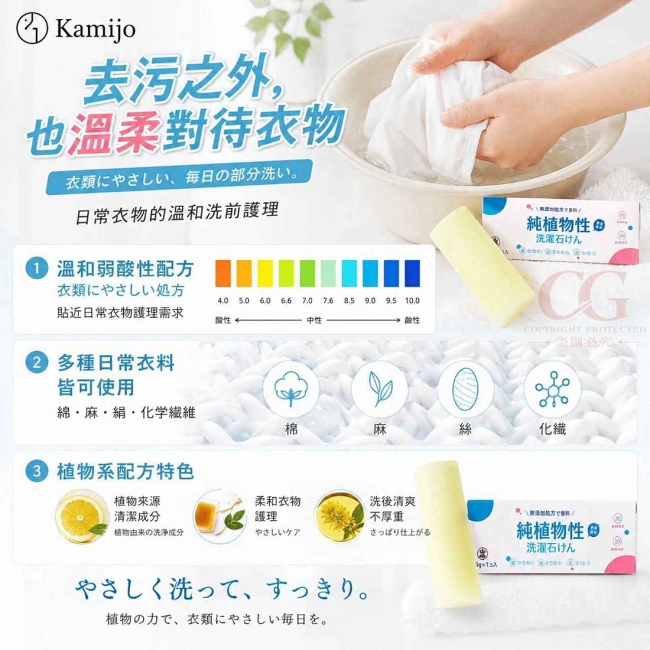 (4個)日本製 Kamijo 家用超強去污洗衣皂 — 圖 3