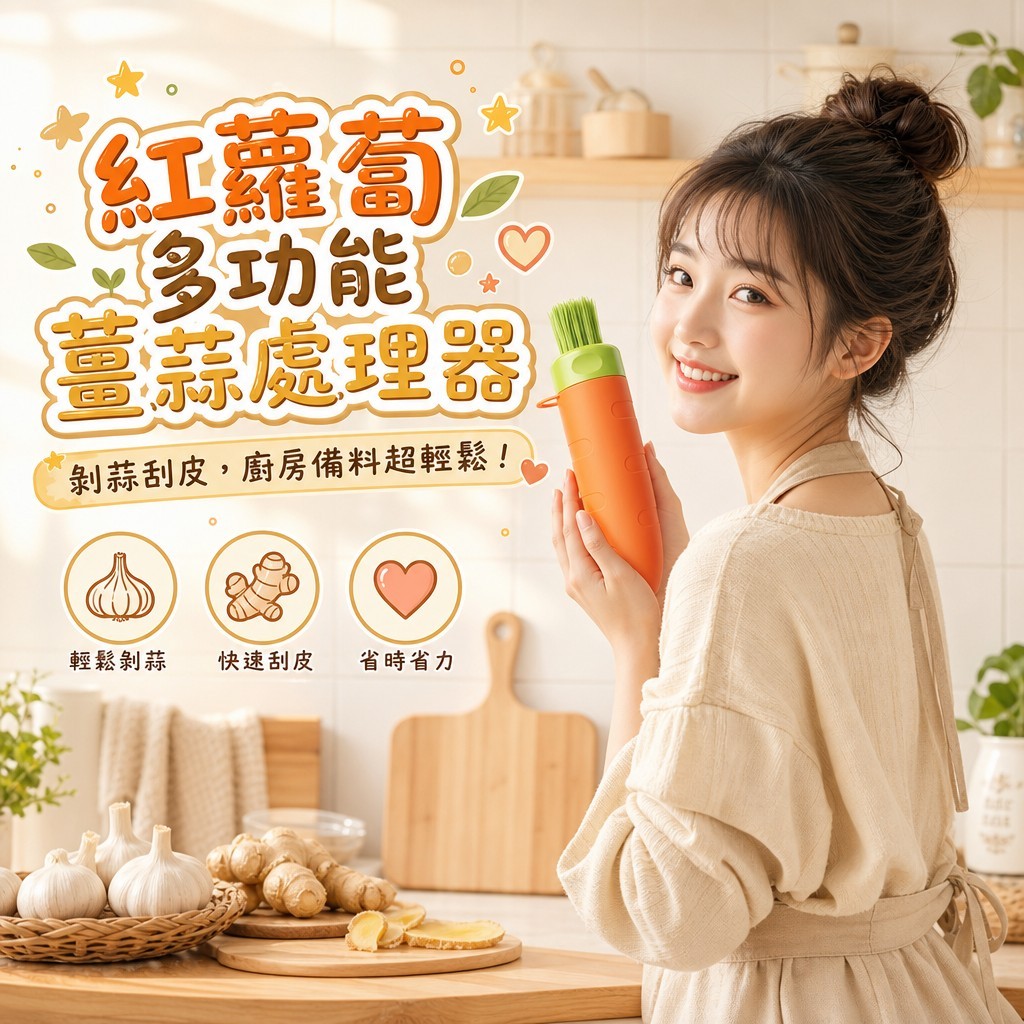 (2個)紅蘿蔔多功能薑蒜處理器 — 圖 5