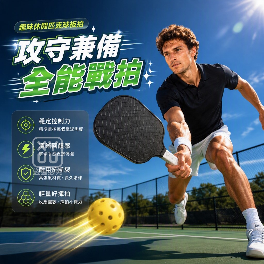 趣味休閒匹克球板拍 — 圖 2