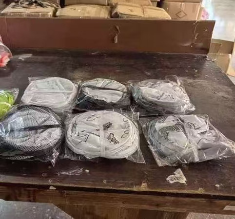 清新滿版圖樣透氣網孔手提雜物收納洗衣髒衣籃 — 圖 7