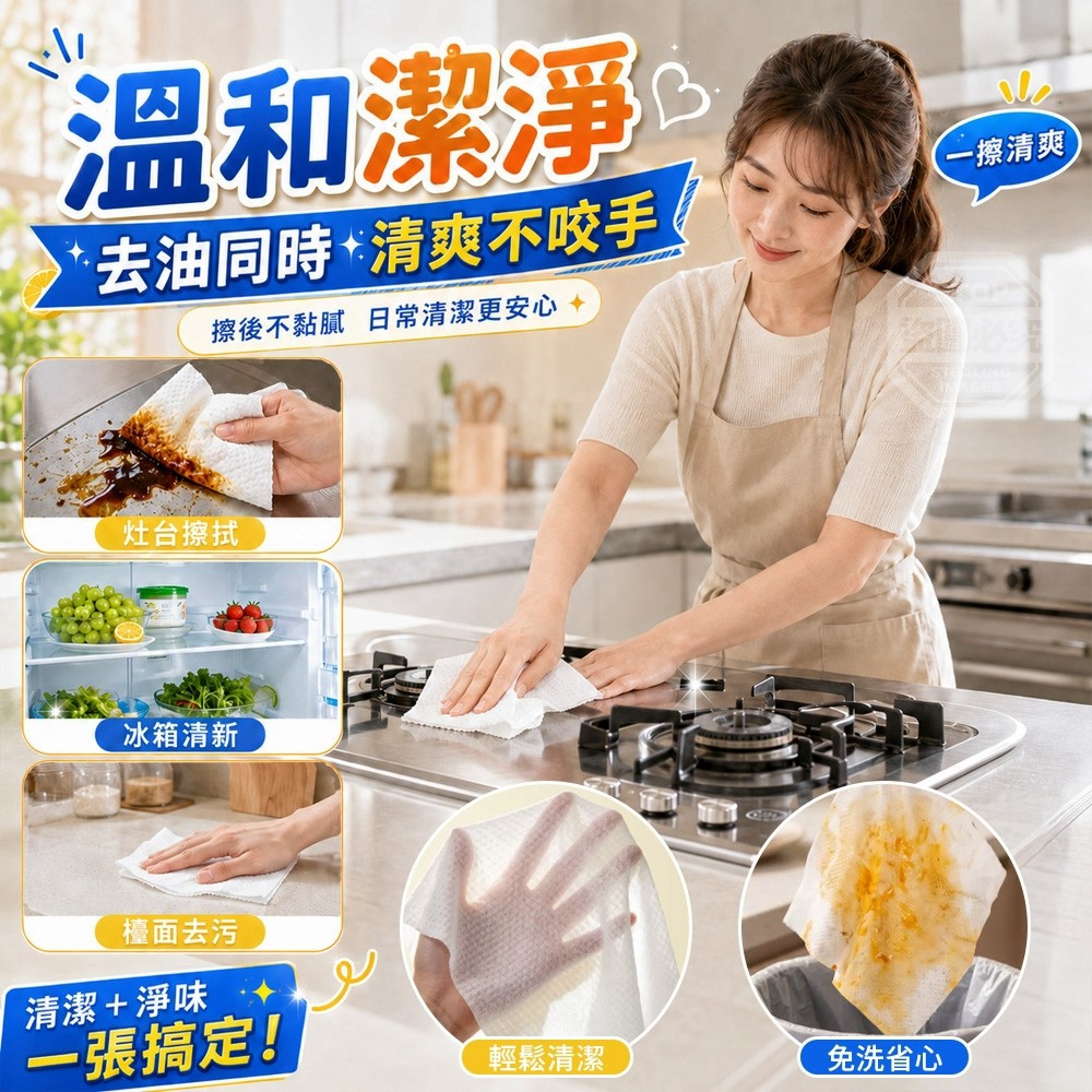 (2組)房萬用冰箱灶台抽油煙機去油污清潔濕巾 3包 — 圖 3
