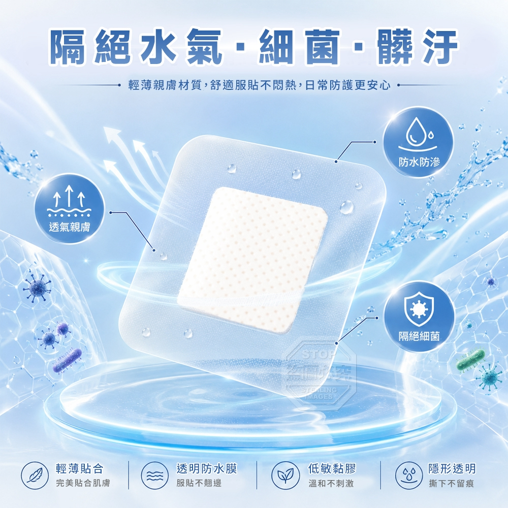 (2組)超薄透氣透明PU防水保護正方形OK繃 50入 — 圖 2