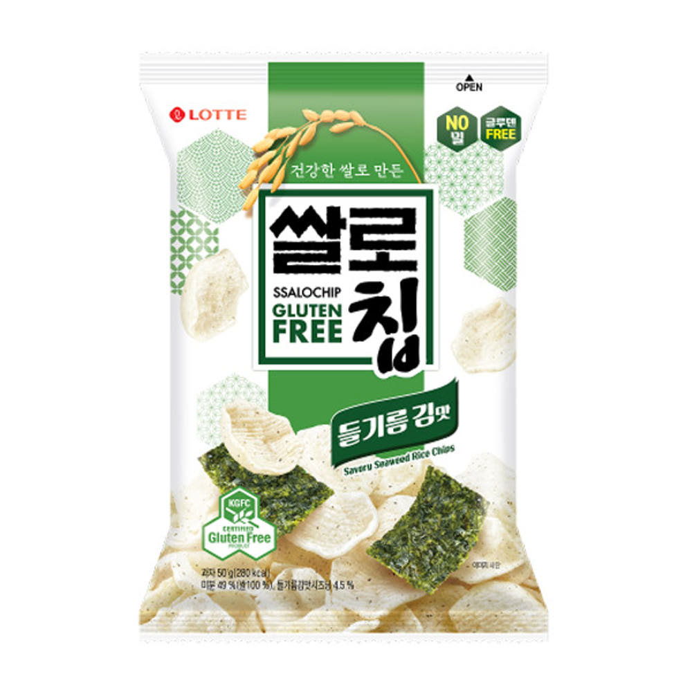 空運團-韓國 LOTTE 樂天 SSALOCHIP 紫蘇油海苔米餅50g 單包 — 圖 4
