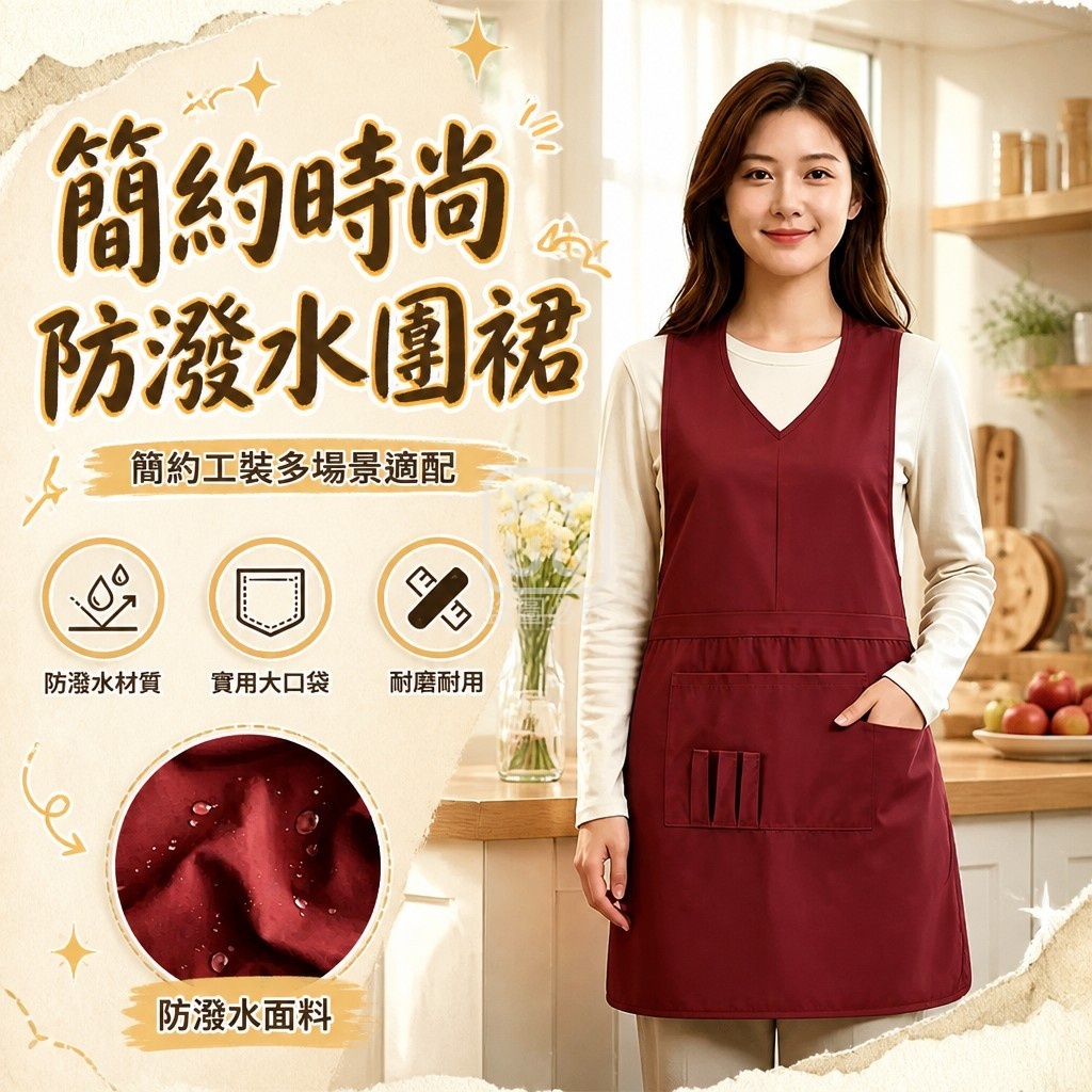 簡約時尚防潑水圍裙 — 圖 2