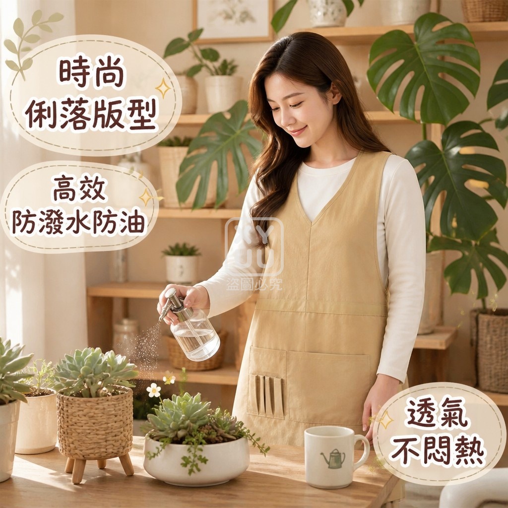 簡約時尚防潑水圍裙 — 圖 3