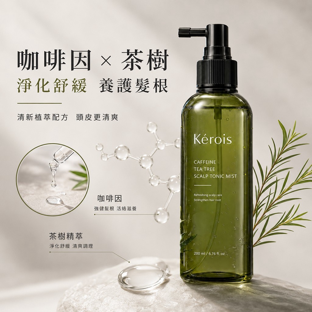 Kérois 咖啡因茶樹頭皮養髮噴霧 200ml — 圖 5