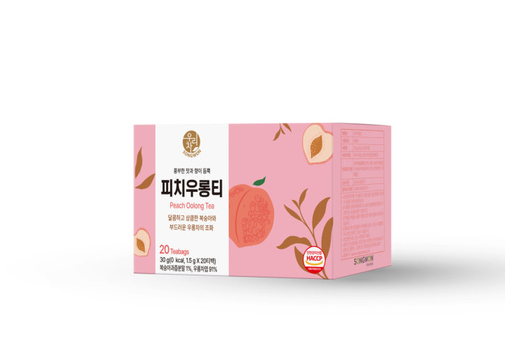 空運團-韓國Songwon蜜桃烏龍茶1.5gX20入 單盒 — 圖 2