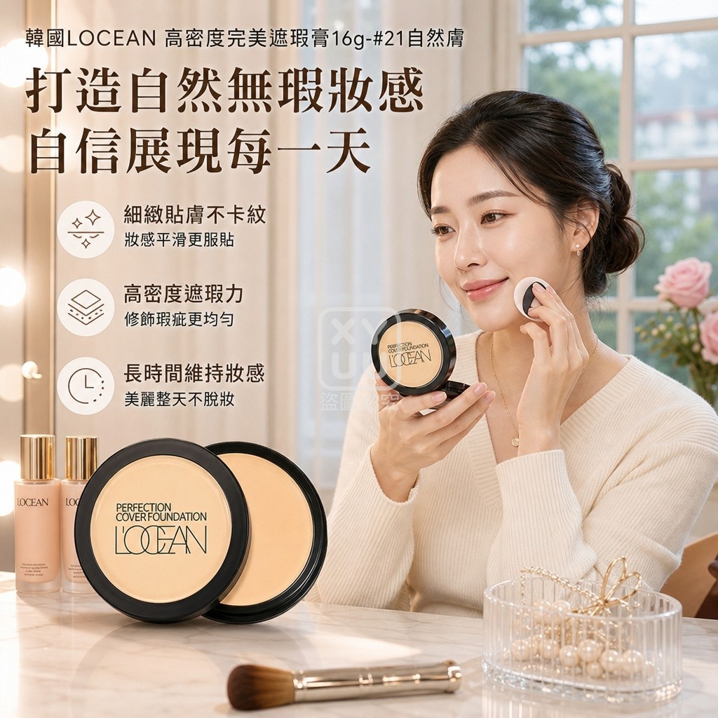 韓國LOCEAN 高密度完美遮瑕膏16g-#21自然膚 單個 — 圖 3