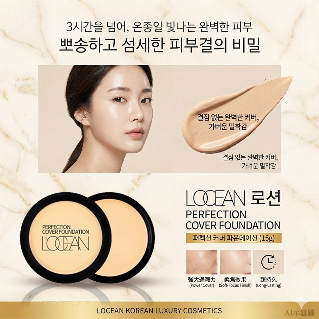 韓國LOCEAN 高密度完美遮瑕膏16g-#21自然膚 單個 — 圖 7