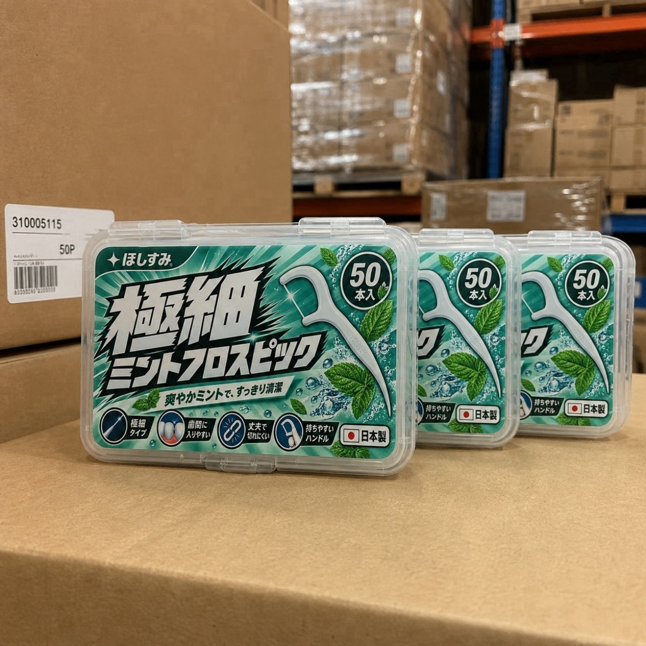 日本製-ほしすみ 薄荷牙線棒50入 一組5盒 — 圖 6