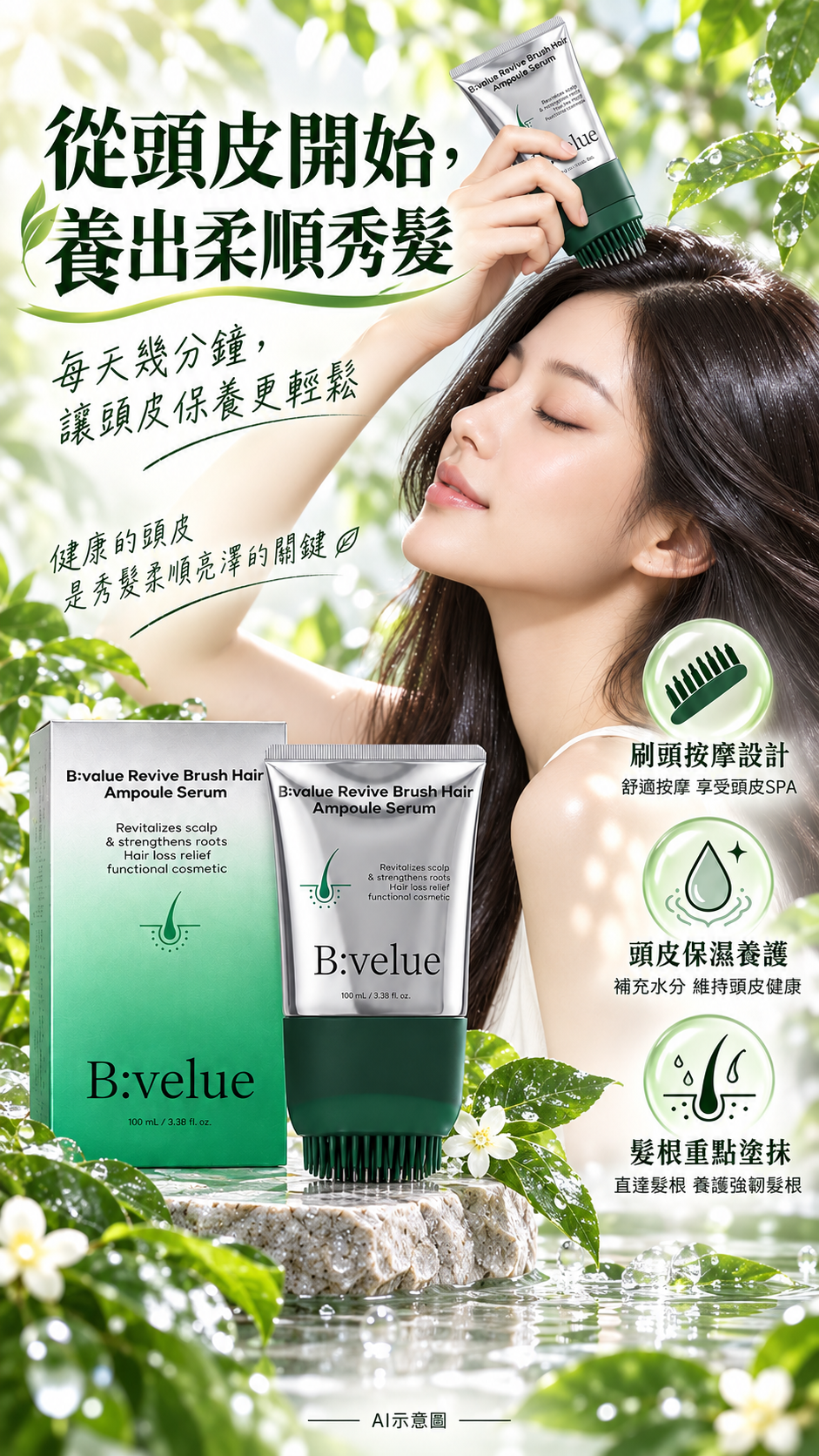 韓國 B:value 頭皮按摩鎖住髮根安瓶精華100ml 單支 — 圖 5